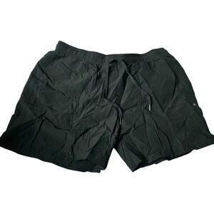 Willit Womens Black Athletic Shorts Elastic Waist‎ Drawstring Pockets XL